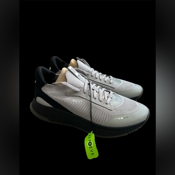 Size 11 - HUGO BOSS TTNM EVO_Slon_Knsd Men’s Sneakers in Open Grey 50498904-060 - Picture 1 of 7